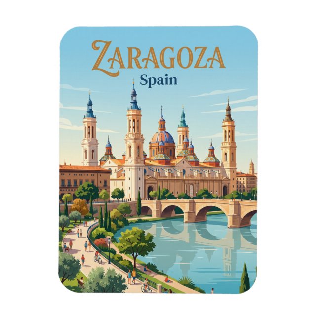 Zaragoza, Spain Magnet (Vertical)