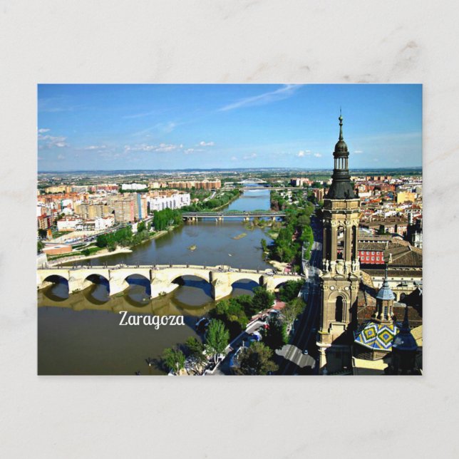 Zaragoza, Spain - panoramic view Postcard (Front)