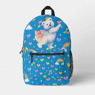Zarah Dancing Polar Bear Print Cut Sew Bag