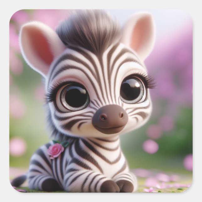 "Zarah" Square Sticker (Front)