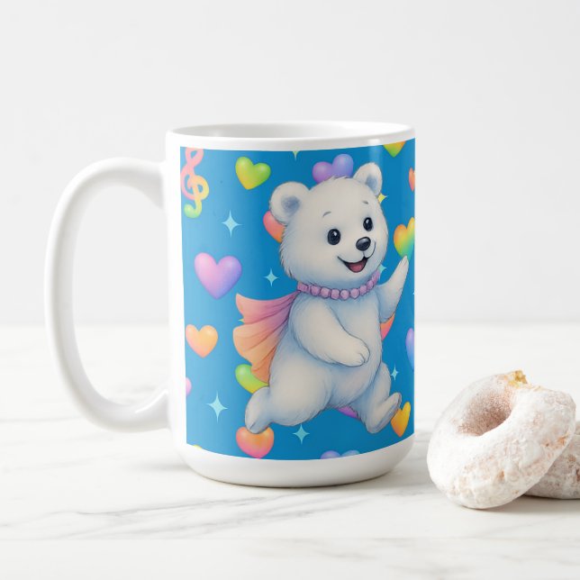 Zarah the Dancing Polar Bear Custom Party Cups (With Donut)
