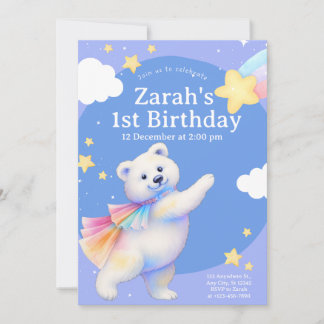 Zarah the Dancing Polar Bear Invitation