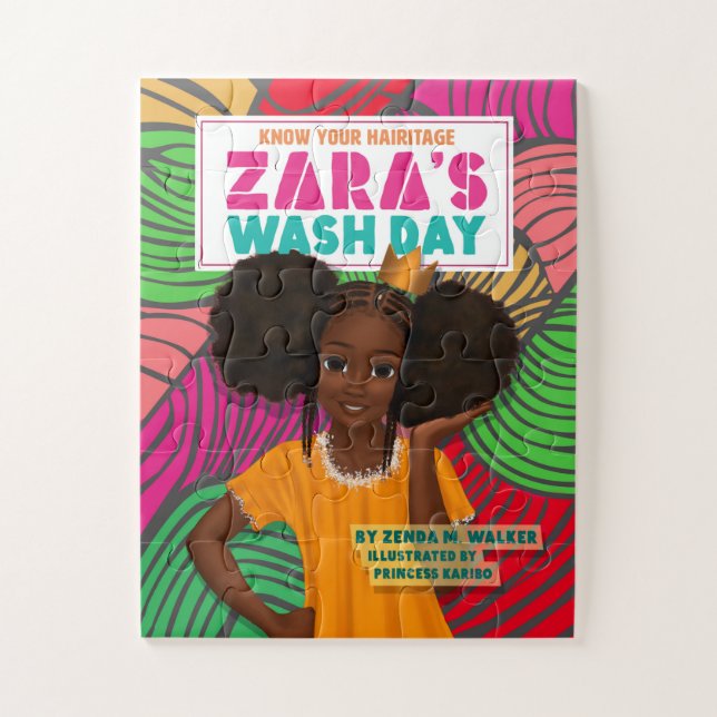 Zara's Wash Day- Book Cover Puzzle 11X14 30pc (Vertical)