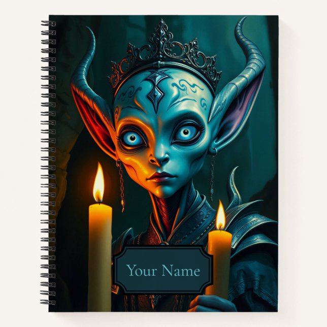 Zarathos the Flame-Ritualist - Dark Fantasy  Notebook (Front)