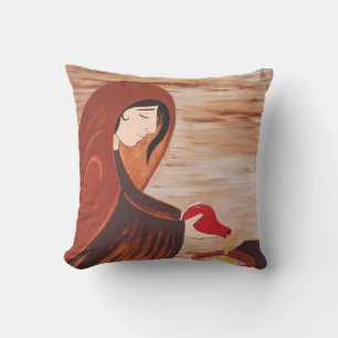 Zarephath Widow (Trust in God) painting by JAD Cushion