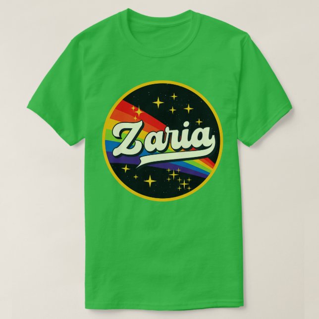 Zaria Rainbow In Space Vintage Style T-Shirt (Design Front)