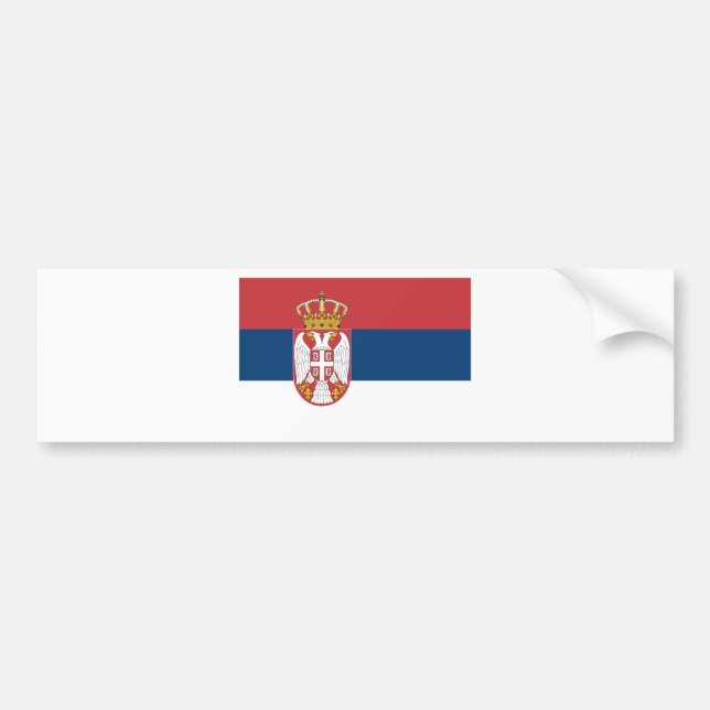 Zastava Srbije, Serbian flag Bumper Sticker (Front)