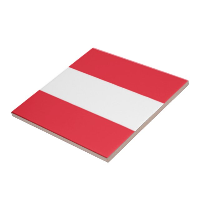 zAT001 AUSTRIAN FLAG, Austria, Tile (Side)