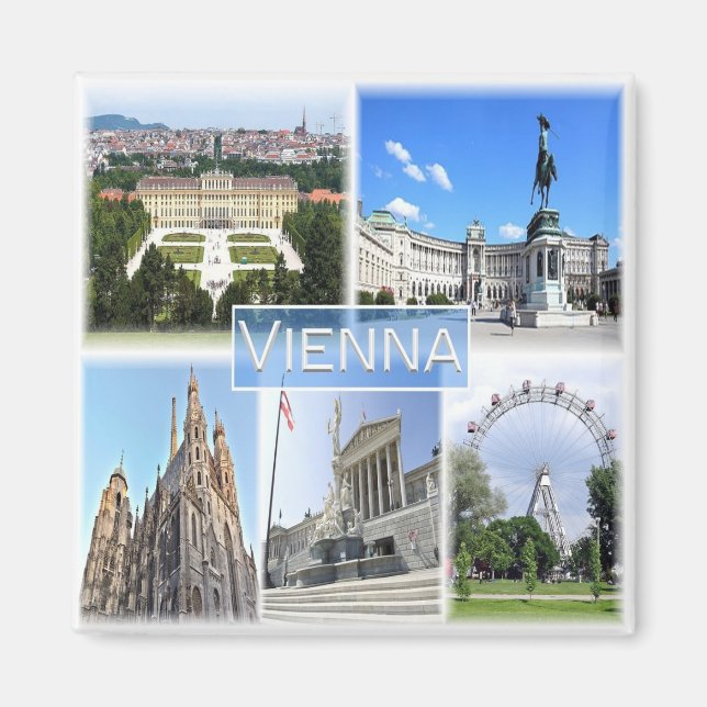 zAT005 VIENNA, Austria, Europe, Fridge Magnet (Front)