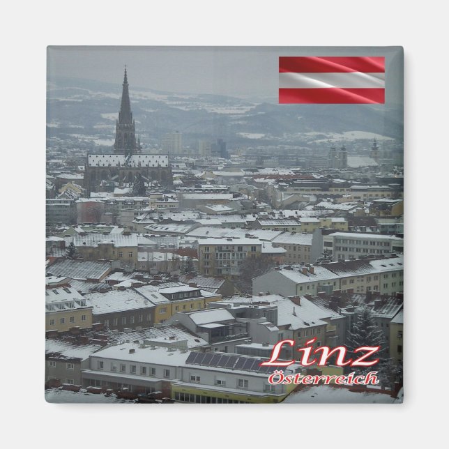 zAT016 LINZ Austria, Fridge Magnet (Front)