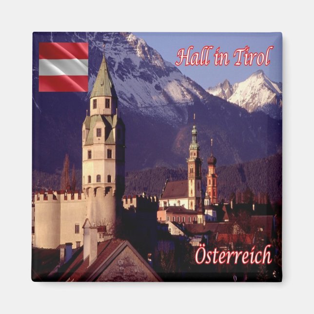 zAT019 HALL IN TYROL Austria, Fridge Magnet (Front)