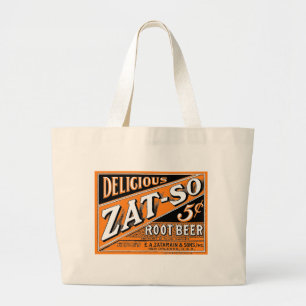 Zat-So 5¢ Root Beer Large Tote Bag