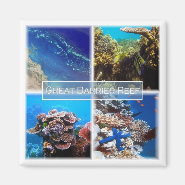 zAU011 THE GREAT BARRIER REEF, Australia, Fridge Magnet (Front)