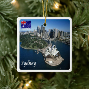 zAU026 SYDNEY Australia, Opera House, Ceramic Orna Ornament