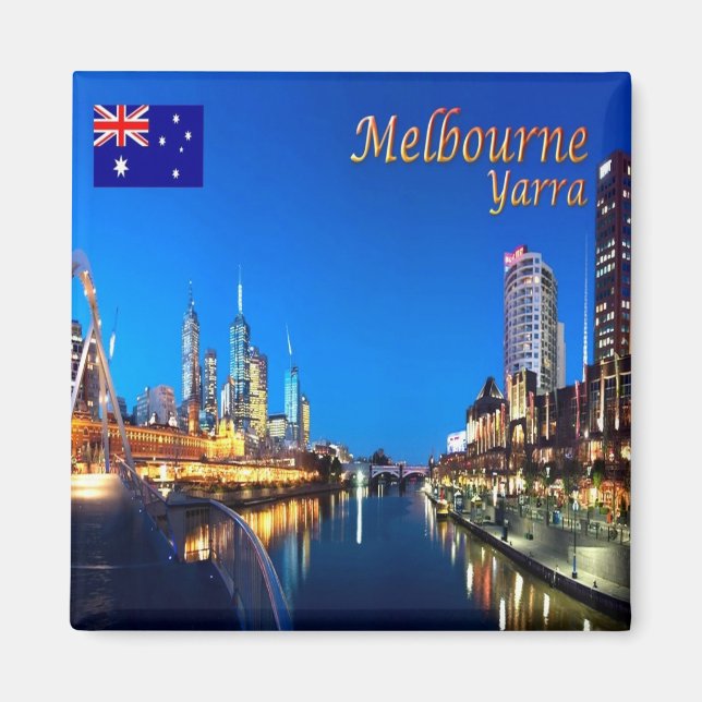 zAU039 MELBOURNE,YARRA TWILIGHT- Australia, Fridge Magnet (Front)