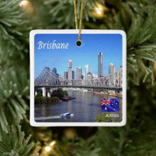 zAU103 BRISBANE, Australia, Oceania, Ceramic Ornament