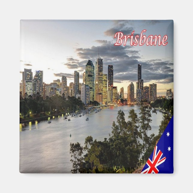 zAU105 BRISBANE, Australia, Oceania, Fridge Magnet (Front)