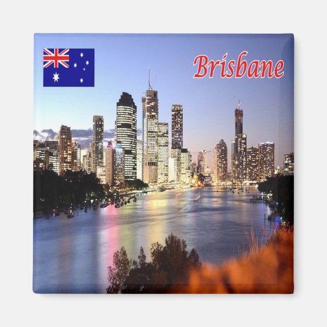 zAU107 BRISBANE, Australia, Oceania, Fridge Magnet (Front)