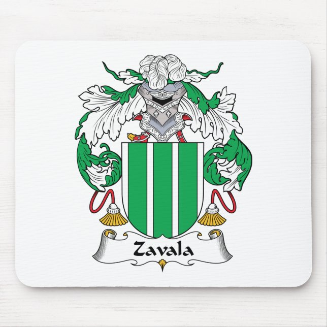 Zavala Family Crest Mouse Pad (Front)