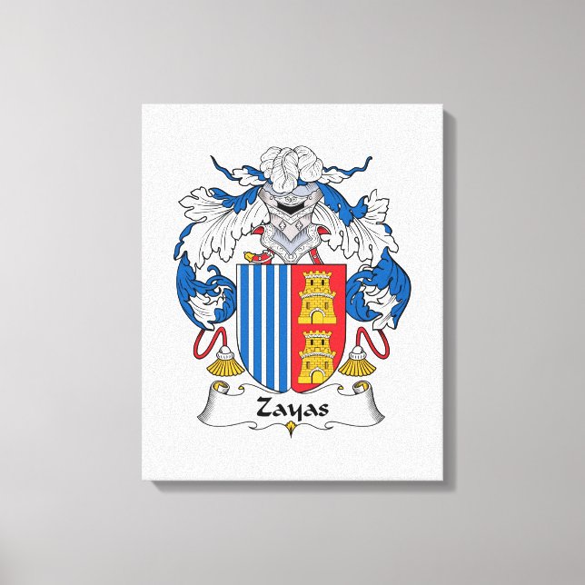 Zayas Family Crest Canvas Print (Front)