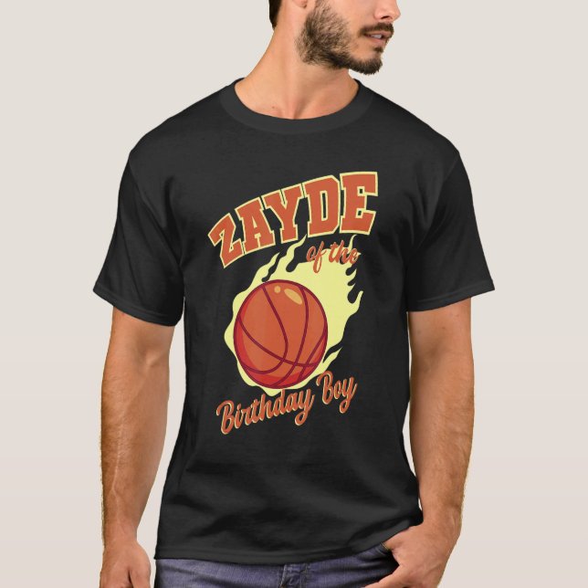 Zayde Of The Birthday Boy Basketball Family Bday P T-Shirt (Front)