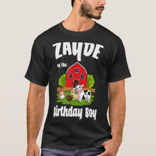 Zayde Of The Birthday Boy Farm Animal Bday Party C T-Shirt