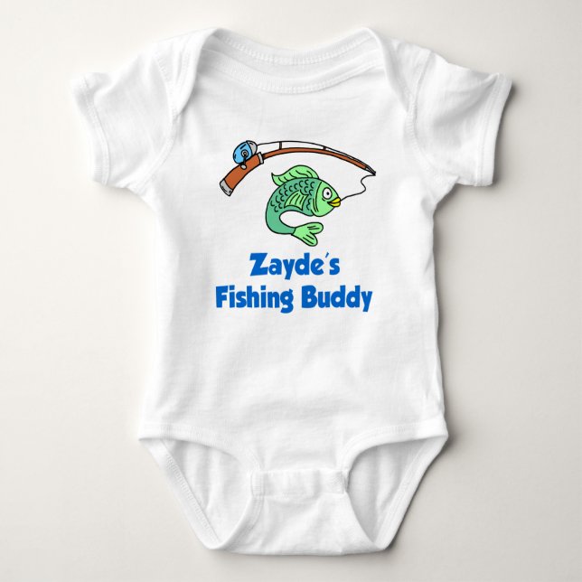 Zayde's Fishing Buddy Baby Bodysuit (Front)