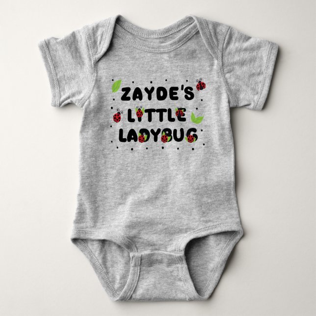 Zayde's Little Ladybug - Cute  Baby Bodysuit (Front)