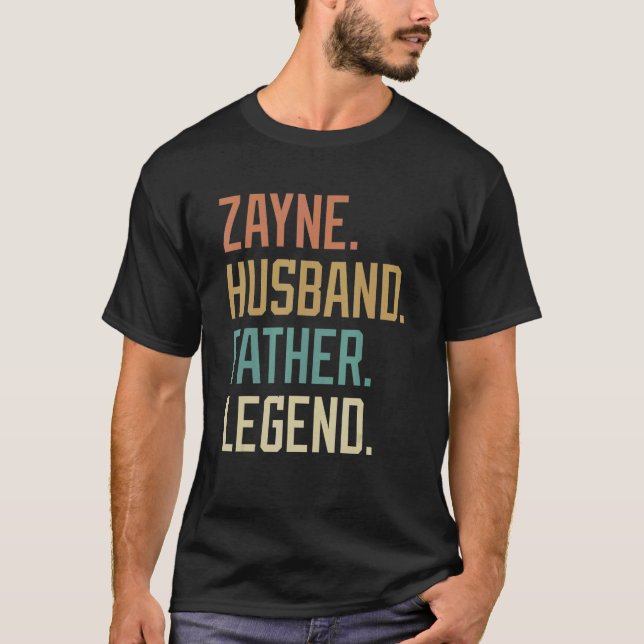 Zayne Husband Father Legend Father's Day Retro T-Shirt (Front)