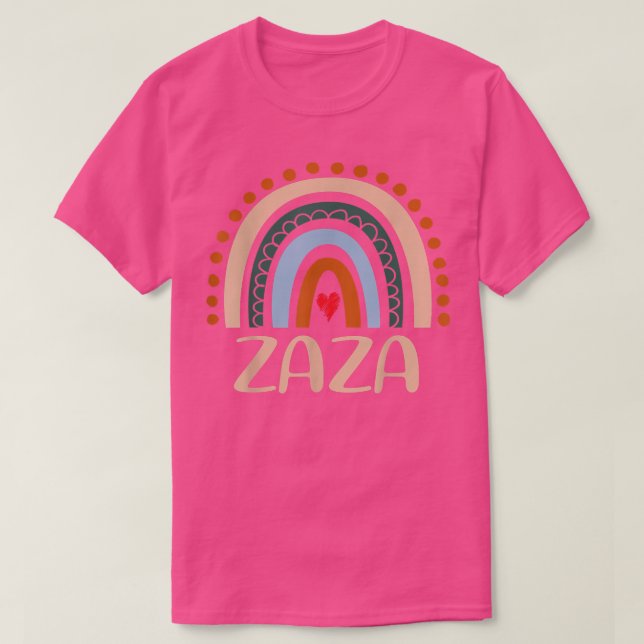 Zaza Rainbow Grandma Cute Mothers Day Funny Zaza  T-Shirt (Design Front)