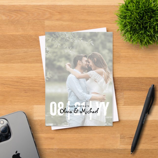 Zazzle Acrylic Wedding Save the Date Opaque Photo Invitations (Insitu (Invitation Card))