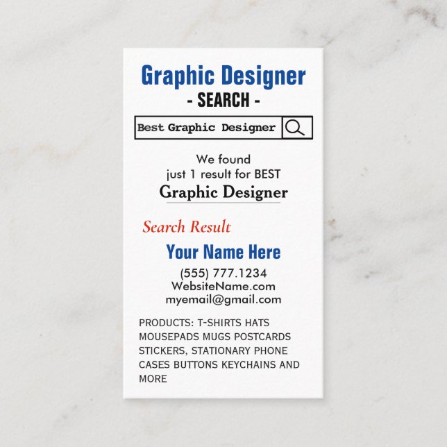 Zazzle Business Card (Front)