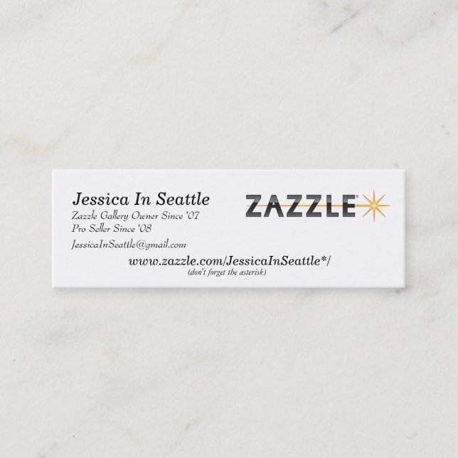 Zazzle Business Card (Front)