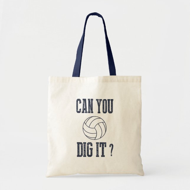 Zazzle Can You Dig It Volleyball Tote Bag (Front)