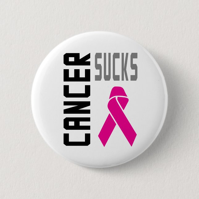 Zazzle Cancer Stinks Button Pink (Front)