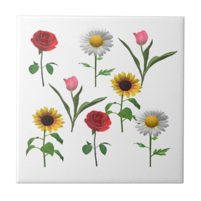 Zazzle Ceramic Tile 4.25" x 4.25 , Small (Front)