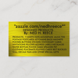 zazzle.com/nedhreece*" -BUSINESS CARD