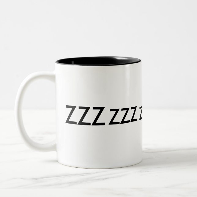 Zazzle CupZZZ, ZZZ, ZZZZZ, zzzzzzzzzzzz Two-Tone Coffee Mug (Left)