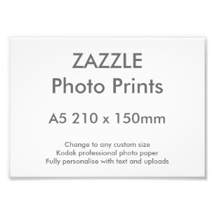 Zazzle Custom A5 21 x 15 cm Photo Print