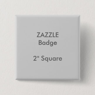 ZAZZLE Custom Printed 2" Square Badge GREY