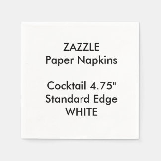 ZAZZLE Custom Small WHITE Cocktail Paper Napkins