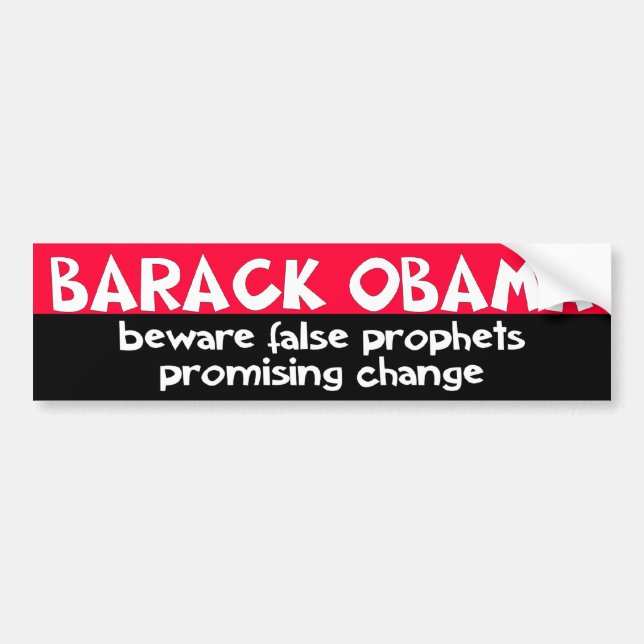 ZAZZLE false prophets Bumper Sticker (Front)