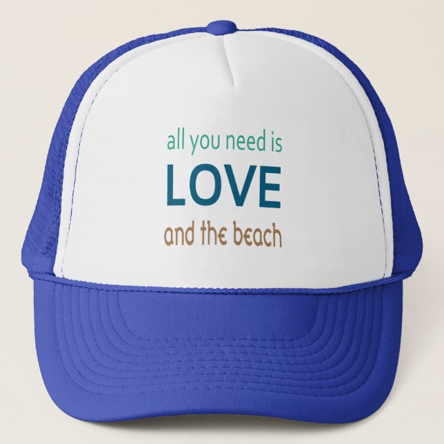 Zazzle Love & Beach Hat (Front)