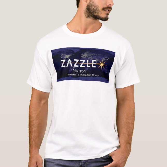 Zazzle Nation Logo  "Non-Transparent" T-shirt (Front)