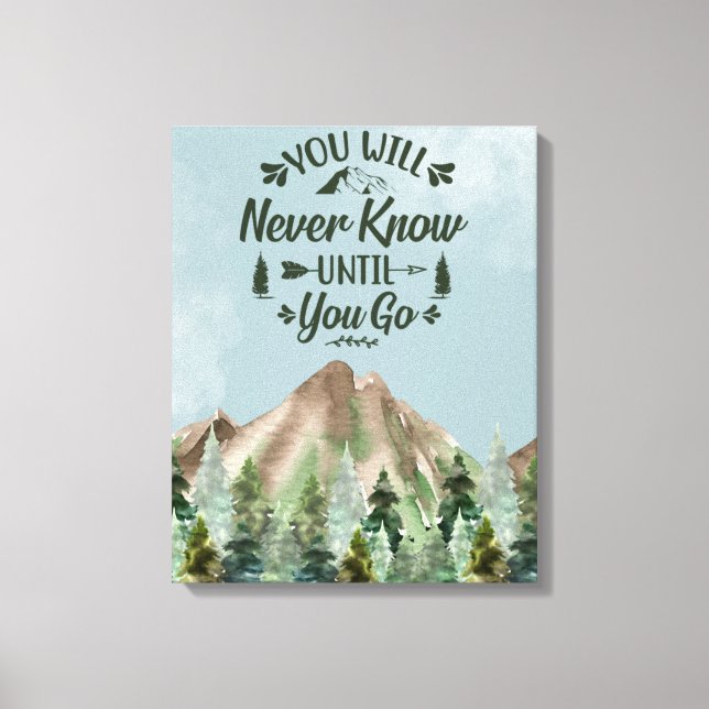 Zazzle never know canvas print (Front)