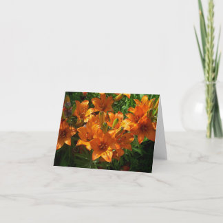 Zazzle Orange Floral Blank Notecard
