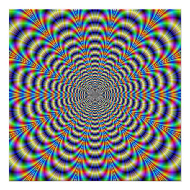 Zazzle Perfect Poster   Psychedelic Ringed Pulse (Front)