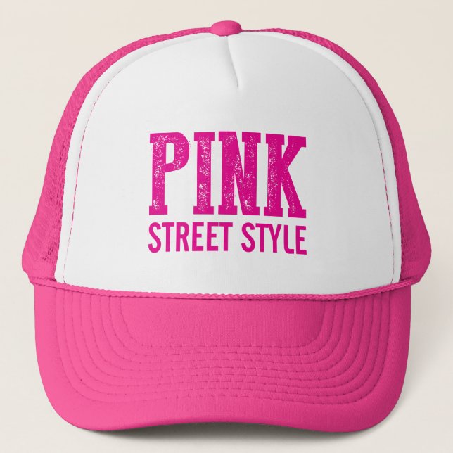 Zazzle Pink Street Style Hat (Front)