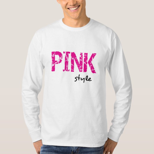 Zazzle Pink Style Unisex Long Sleeve Tee (Front)