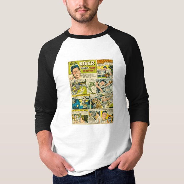 Zazzle Shirt RALPH KINER Baseball 1952 Comic Page (Front)